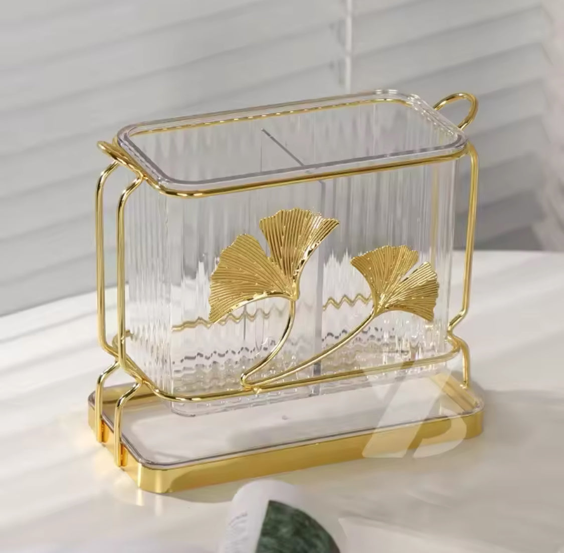 Acrylic Cutlery Holder With Drain Plate, Double Barrel Chopsticks Storage Holder, Kitchen Cutlery Storage Rack Acrylic Cutlery Holder With Drain Plate, Double Barrel Chopsticks Storage Holder, Kitchen Cutlery Storage Rack